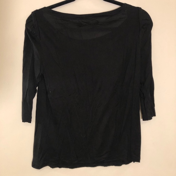 Madewell Hi-Line Silk Black Top - Picture 4 of 4
